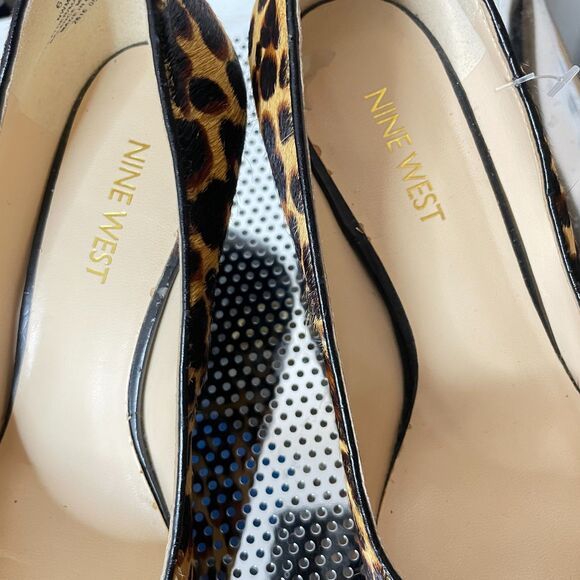 Nine West Mela Animal Print Wedge Heels Women's 6 - Picture 5 of 7